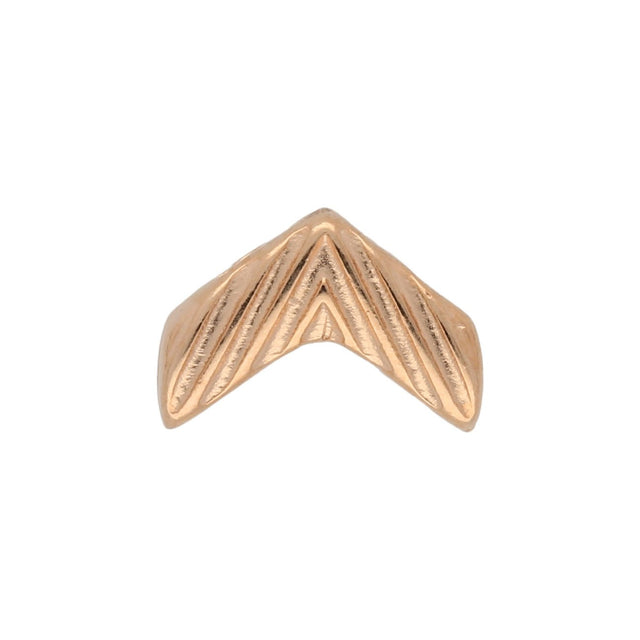 Cymbal™ Avessalos-Chevron Bead Substitute - Rose Gold Plate - PerlineBeads