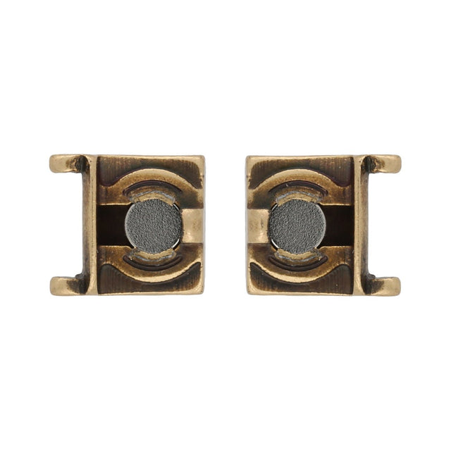 Cymbal™ Axos II Delica Magnetic Clasp - Antique Brass Plate - PerlineBeads