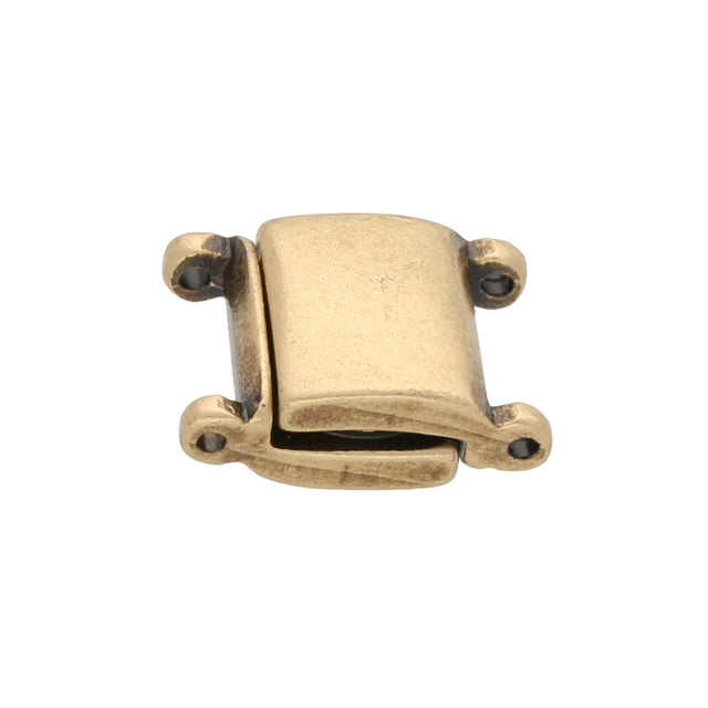 Cymbal™ Axos II Delica Magnetic Clasp - Antique Brass Plate - PerlineBeads