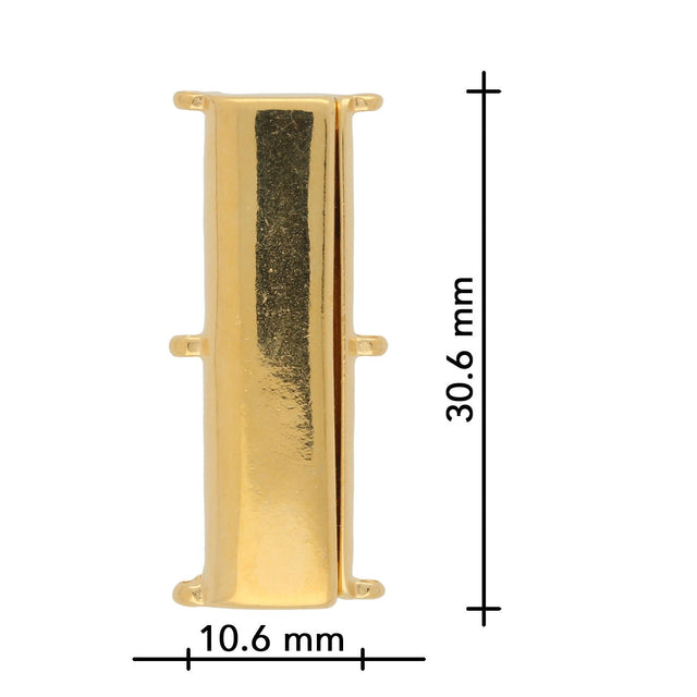 Cymbal™ Axos III Delica Magnetic Clasp - 24K Gold Plate - PerlineBeads