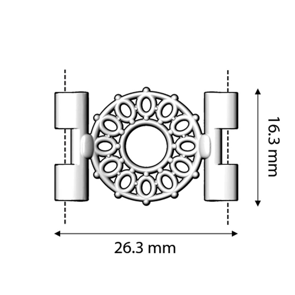 Cymbal™ Detis-Tila Bead Connector – Rosagold Vergoldet - PerlineBeads