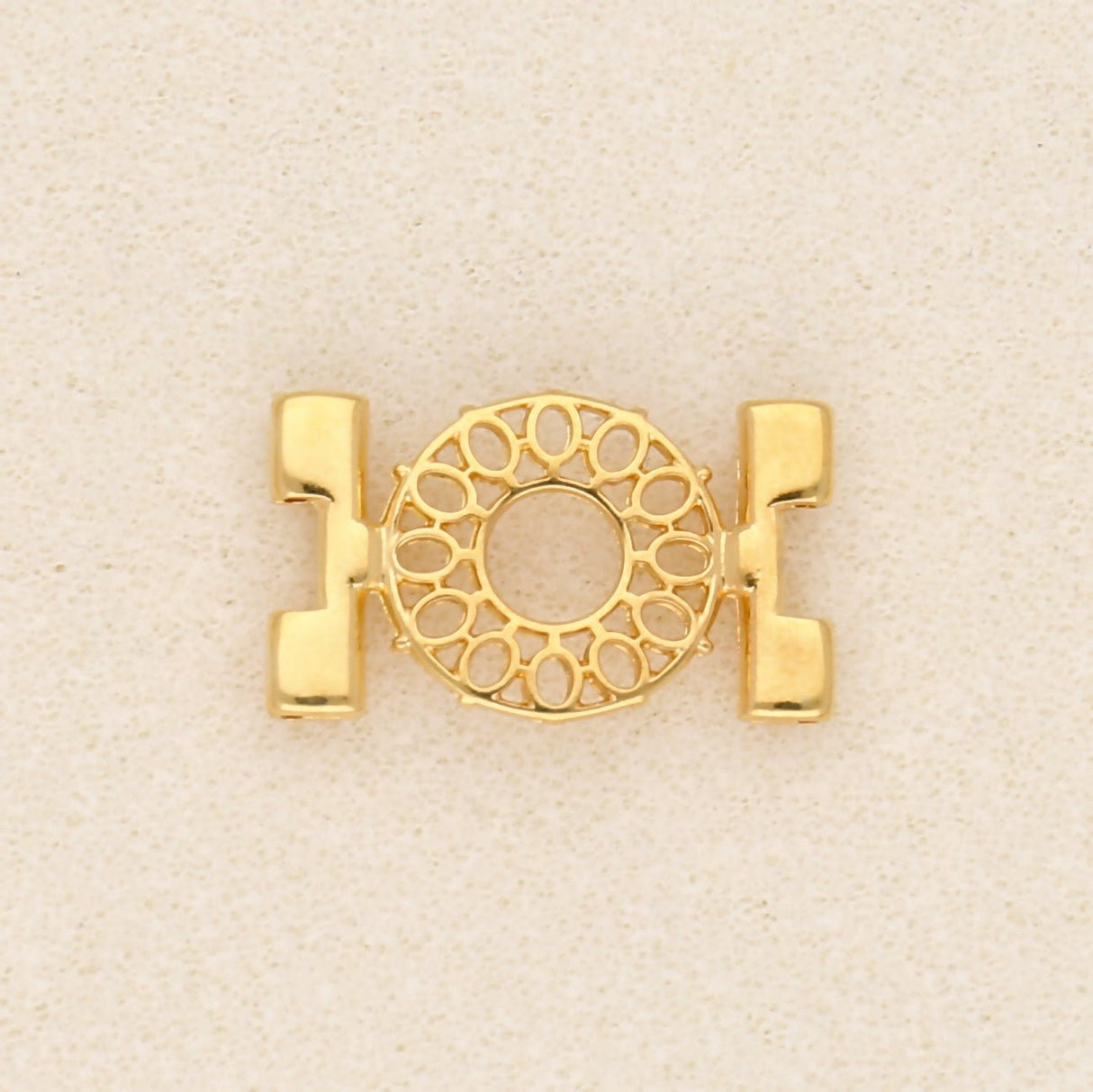 Cymbal™ Detis-Tila Bead Connector – Vergoldet 24 karat - PerlineBeads