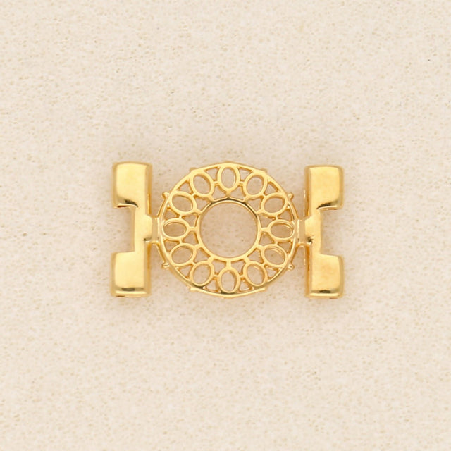 Cymbal™ Detis-Tila Bead Connector – Vergoldet 24 karat - PerlineBeads