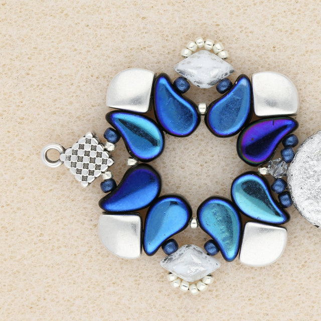 Cymbal™ Fero-Silky Side Bead Ending - Antique Silver Plate - PerlineBeads