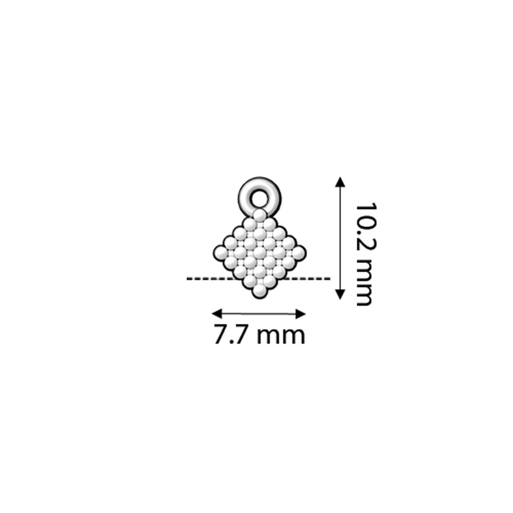 Cymbal™ Fero-Silky Side Bead Ending - Antique Silver Plate - PerlineBeads