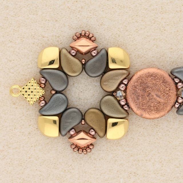 Cymbal™ Fero-Silky Side Bead Ending - Gold Plate - PerlineBeads