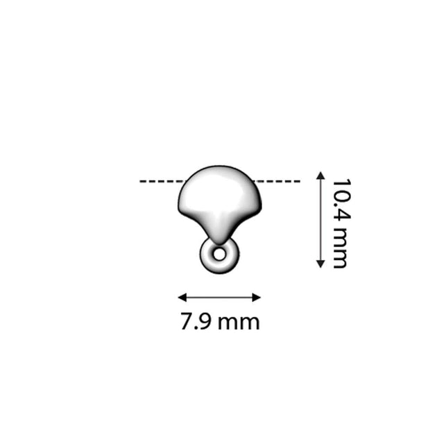 Cymbal™ Karavos-Ginko Bead Ending - Silver Plate - PerlineBeads