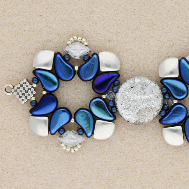 Cymbal™ Kardiani-Silky Side Bead - Antique Silver Plate - PerlineBeads