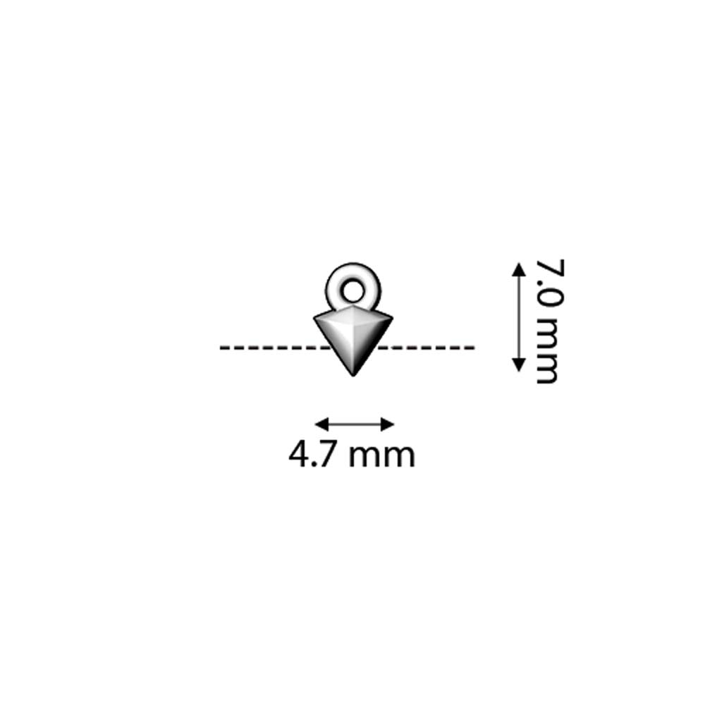 Cymbal™ Kleftiko-GemDuo Bead Ending - Antique Silver Plate - PerlineBeads