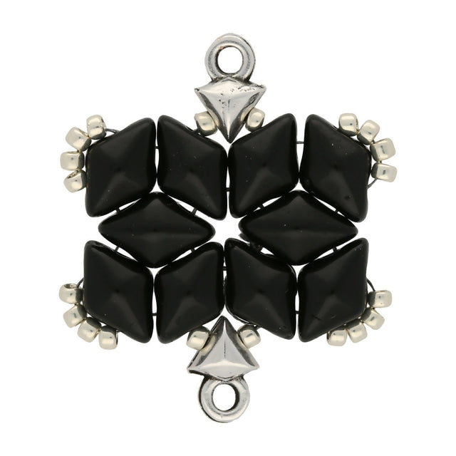 Cymbal™ Kleftiko-GemDuo Bead Ending - Antique Silver Plate - PerlineBeads