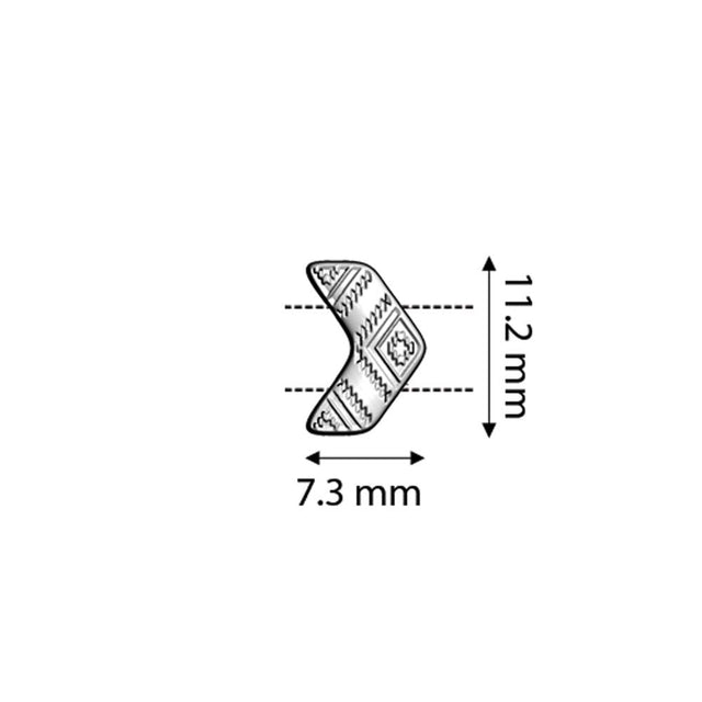 Cymbal™ Koudouro-Chevron Bead Substitute - Silver Plate - PerlineBeads