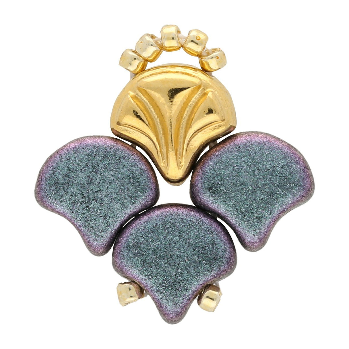 Cymbal™ Limani-Ginko Ohrringe - Silver Plate - PerlineBeads