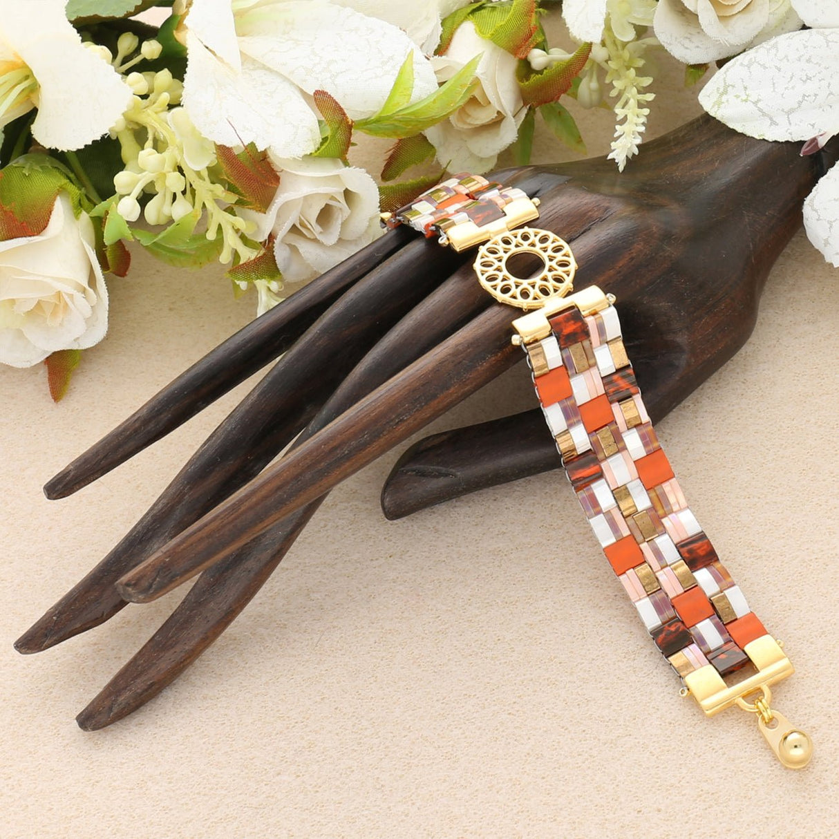 Cymbal™ Piperi II - Tila Bead Ending - 24K Gold Plate - PerlineBeads