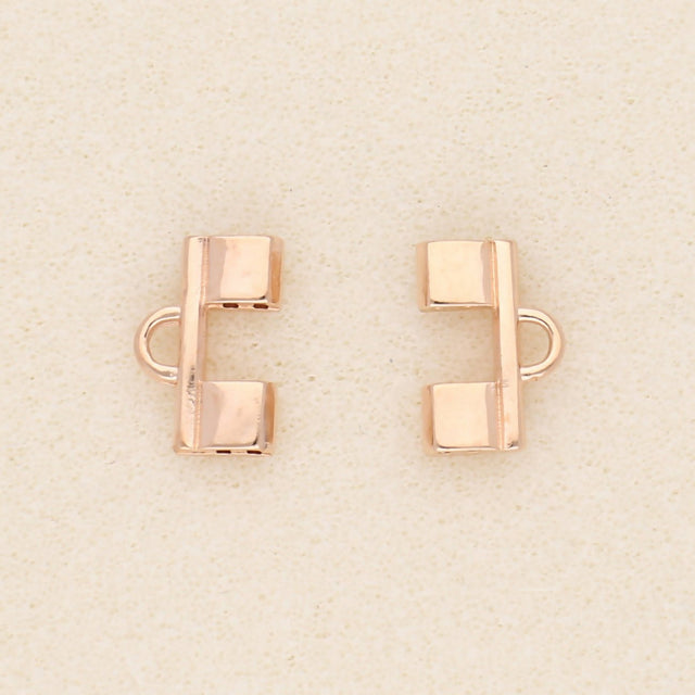 Cymbal™ Piperi II - Tila Bead Ending - Rose Gold Plate - PerlineBeads