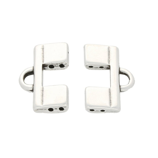 Cymbal™ Piperi II - Tila Bead Ending - Silver plate - PerlineBeads