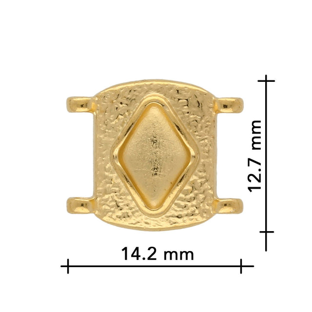 Cymbal™ Sfakaki Delica Bead Connector - 24K Gold Plate - PerlineBeads