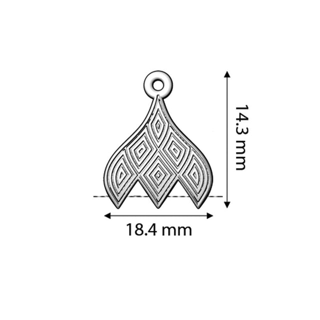 Cymbal™ Tourlos III-GemDuo Bead Ending - Silver Plate - PerlineBeads