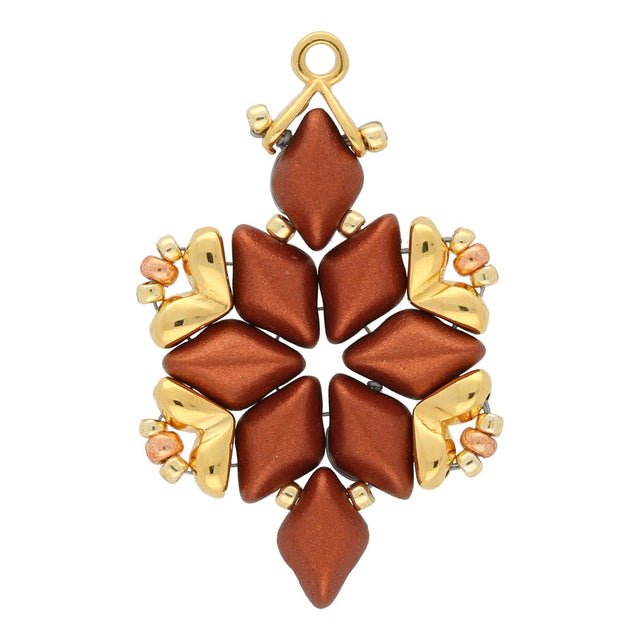 Cymbal™ Triades-GemDuo Bead Ending – 24K Gold Plate - PerlineBeads