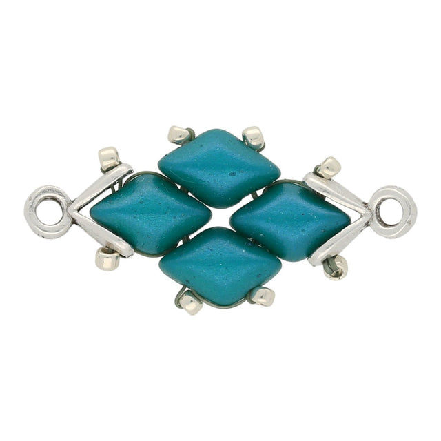 Cymbal™ Triades-GemDuo Bead Ending – Antique Silver Plate - PerlineBeads