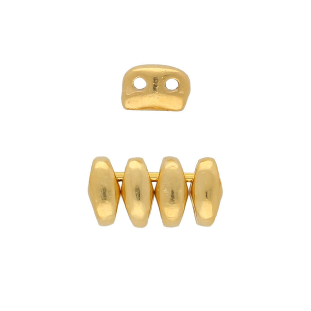 Cymbal™ Vitali Superduo Bead Substitute - 24k Gold Plate - PerlineBeads