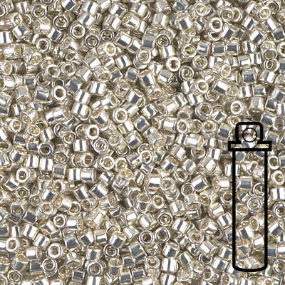 Delica 10/0 - DBM0035 - Galvanized Silver - PerlineBeads