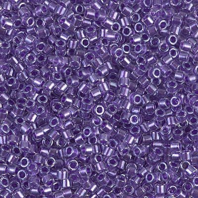 Delica 10/0 - DBM0906 - Sparkling Purple Lined Crystal - PerlineBeads