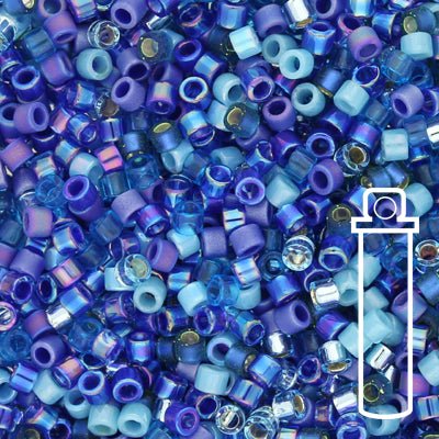 Delica 11/0 - DB-MIX02 - Mix Blue Tones - PerlineBeads