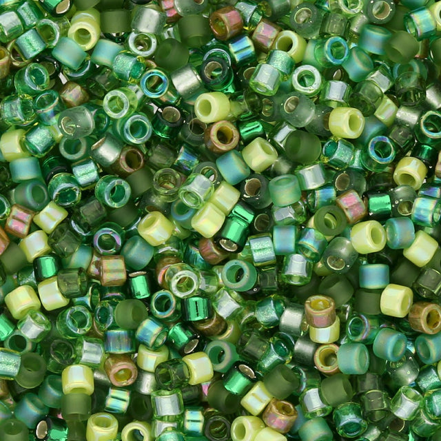Delica 11/0 - DB-MIX03 - Mix Green Tones - PerlineBeads