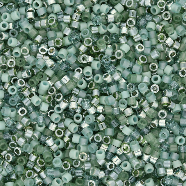 Delica 11/0 - DB-MIX9043 - Mix Sagebrush - PerlineBeads