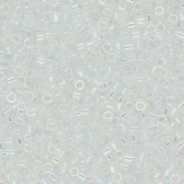 Delica 11/0 - DB083 - Lined light Aqua AB - PerlineBeads
