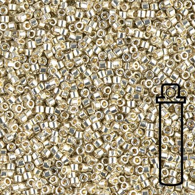Delica 11/0 - DB1831 - Duracoat Galvanized Silver - PerlineBeads