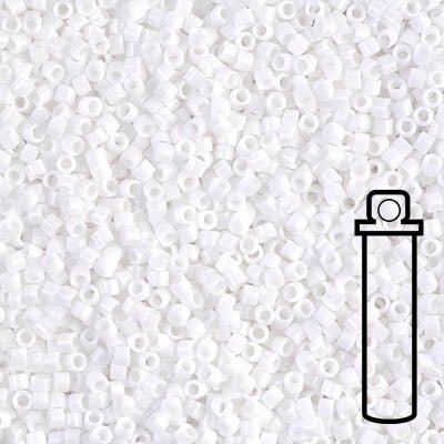 Delica 11/0 - DB200 - Opaque Chalk White - PerlineBeads
