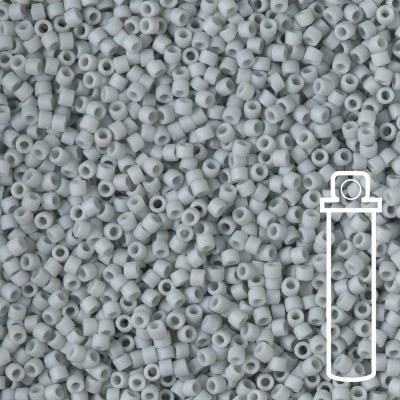 Delica 11/0 - DB2281 - Frost Opaque Glaze Cadet Gray - PerlineBeads
