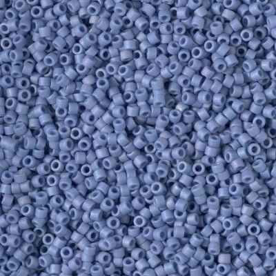 Delica 11/0 - DB2318 - Frost Opaque Glaze Rainbow Soft Blue - PerlineBeads