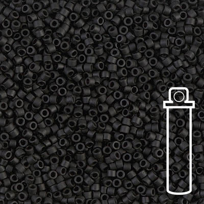 Delica 11/0 - DB310 - Matte black - PerlineBeads
