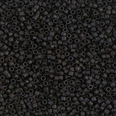 Delica 11/0 - DB310 - Matte black - PerlineBeads