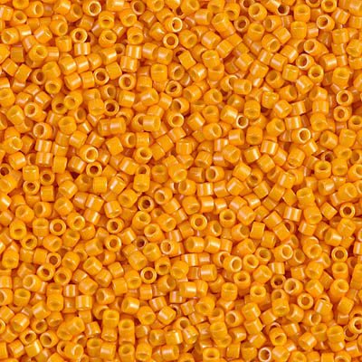 Delica 11/0 - DB651 - Dyed Opaque Squash - PerlineBeads