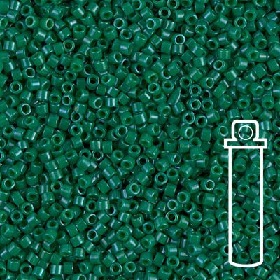 Delica 11/0 - DB656 - Dyed Opaque Jade Green - PerlineBeads