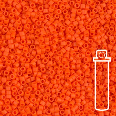 Delica 11/0 - DB752 - Matte Opaque Orange - PerlineBeads