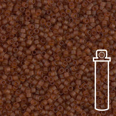 Delica 11/0 - DB764 - Matte Transparent Dark Topaz - PerlineBeads