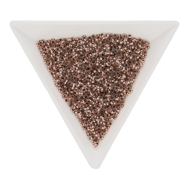 Demi-Round 11/0 – PermaFinish - Copper-Lined Crystal - PerlineBeads