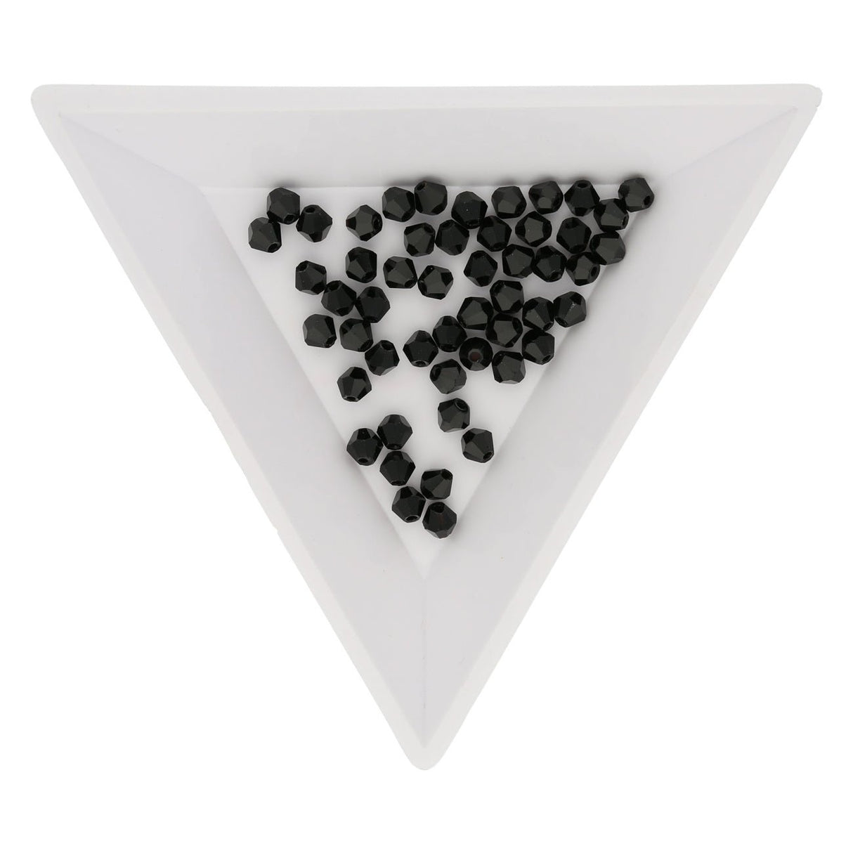 Doppelkegel 3 mm – aus Glas - Jet - PerlineBeads