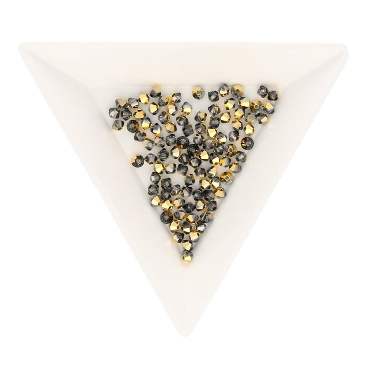 Doppelkegel 3 mm - Crystal Aurum Half Cut - PerlineBeads