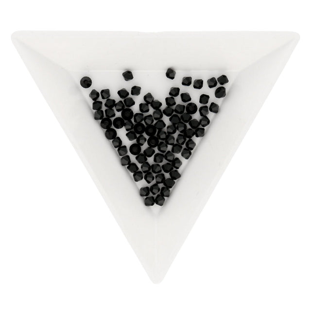 Doppelkegel 3 mm - Jet - PerlineBeads