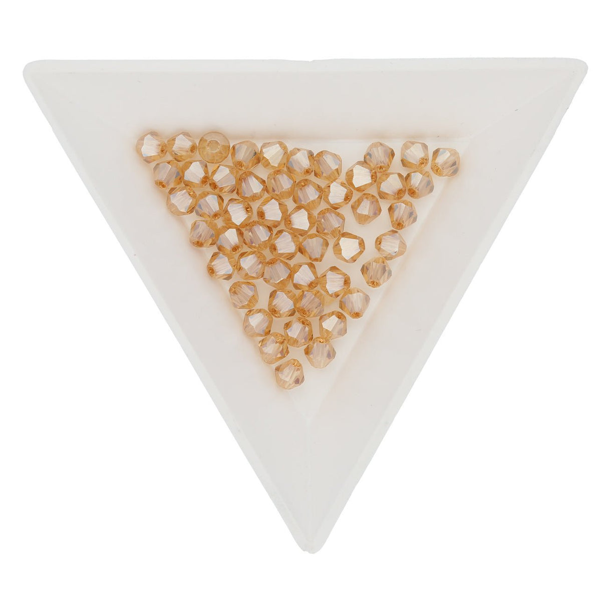 Doppelkegel 4 mm – aus Glas - Topaz Rainbow - PerlineBeads