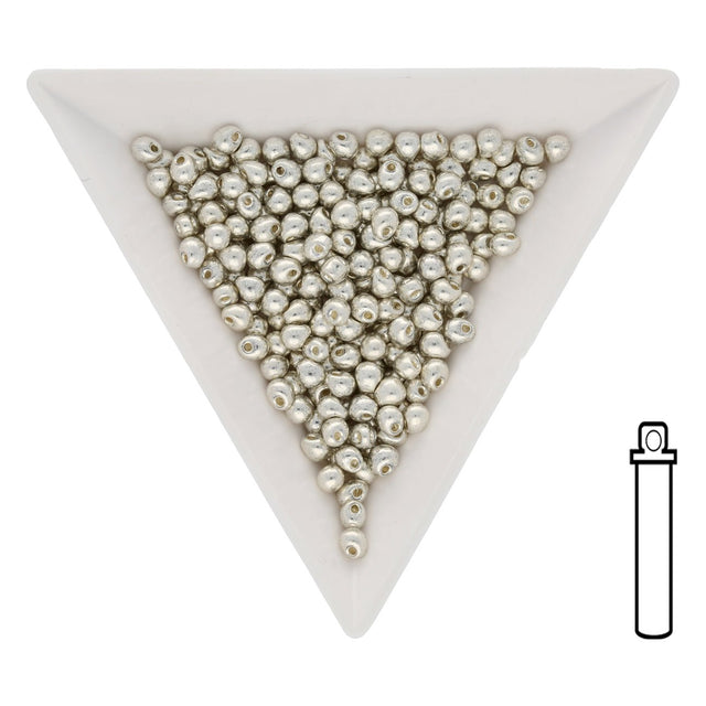 Drop Beads 3,4 mm – Galvanized Silver - PerlineBeads