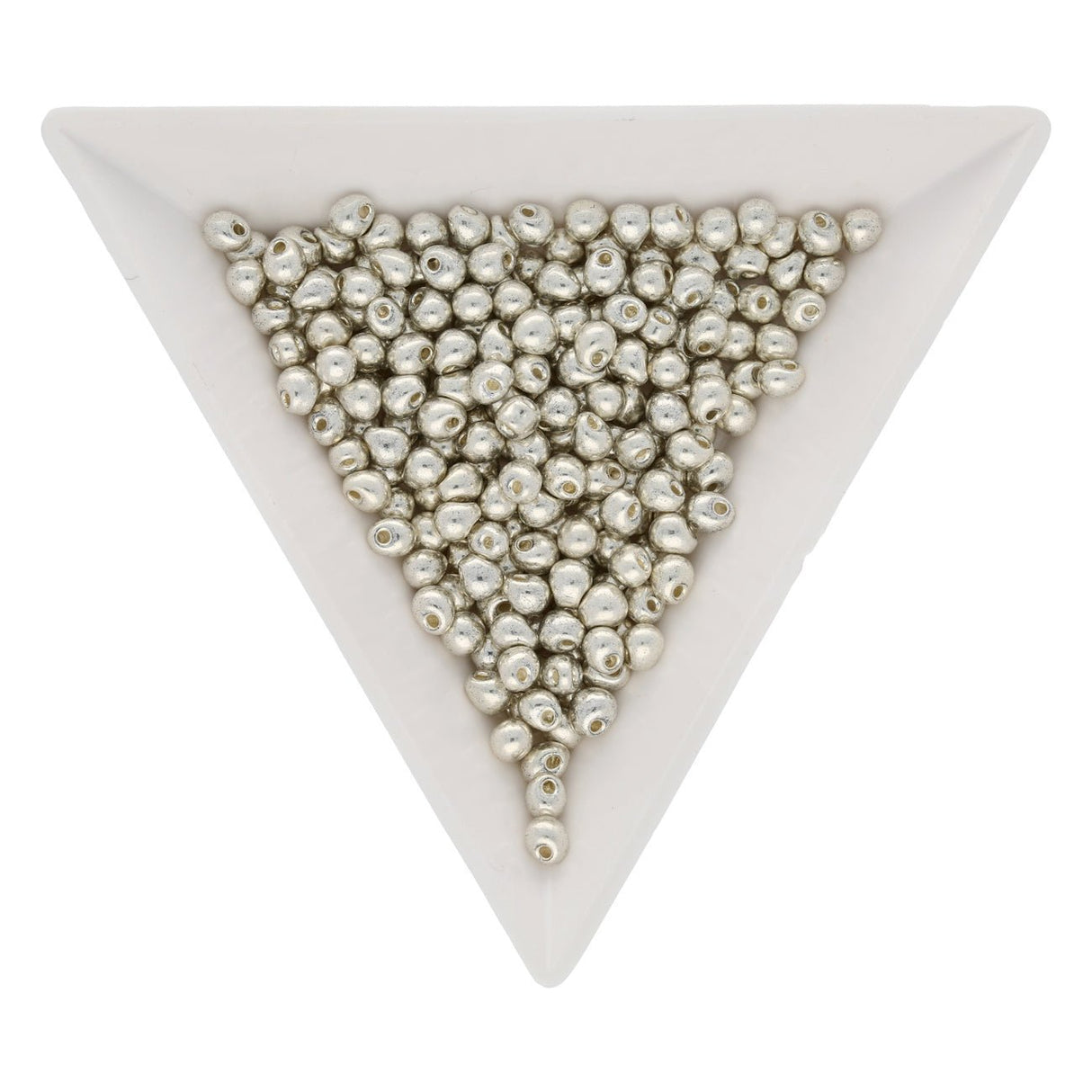 Drop Beads 3,4 mm – Galvanized Silver - PerlineBeads