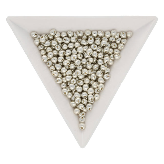 Drop Beads 3,4 mm – Galvanized Silver - PerlineBeads