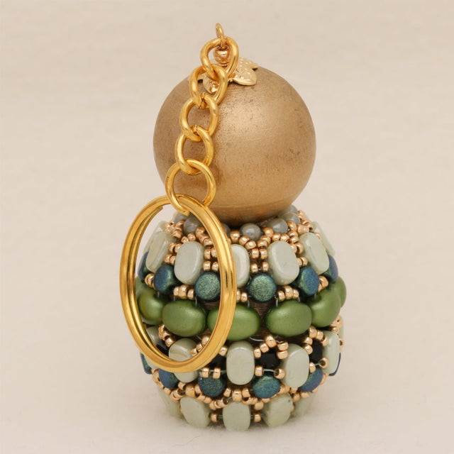 Einfacher Schlüsselring zum Dekorieren – Farbe Gold - PerlineBeads