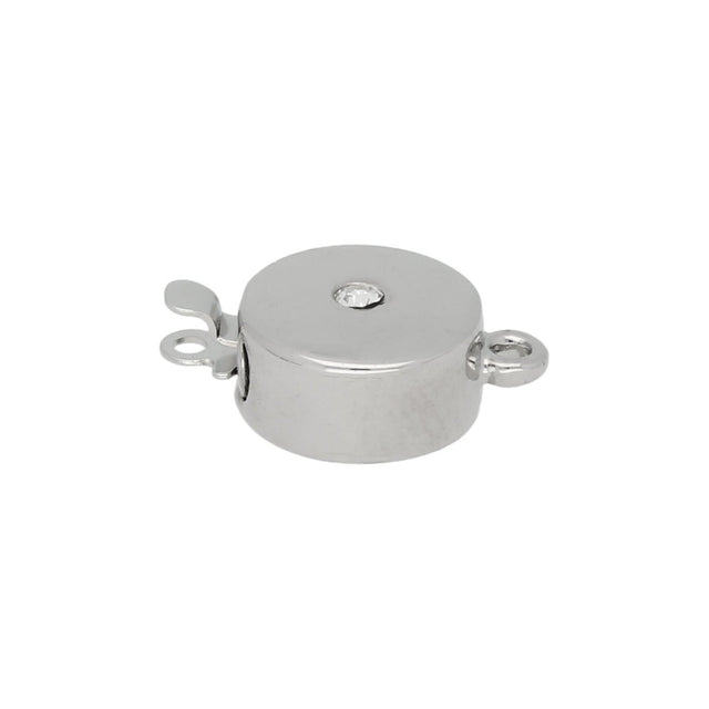 Federverschluss rund 11 mm – Auflage Rhodium - PerlineBeads